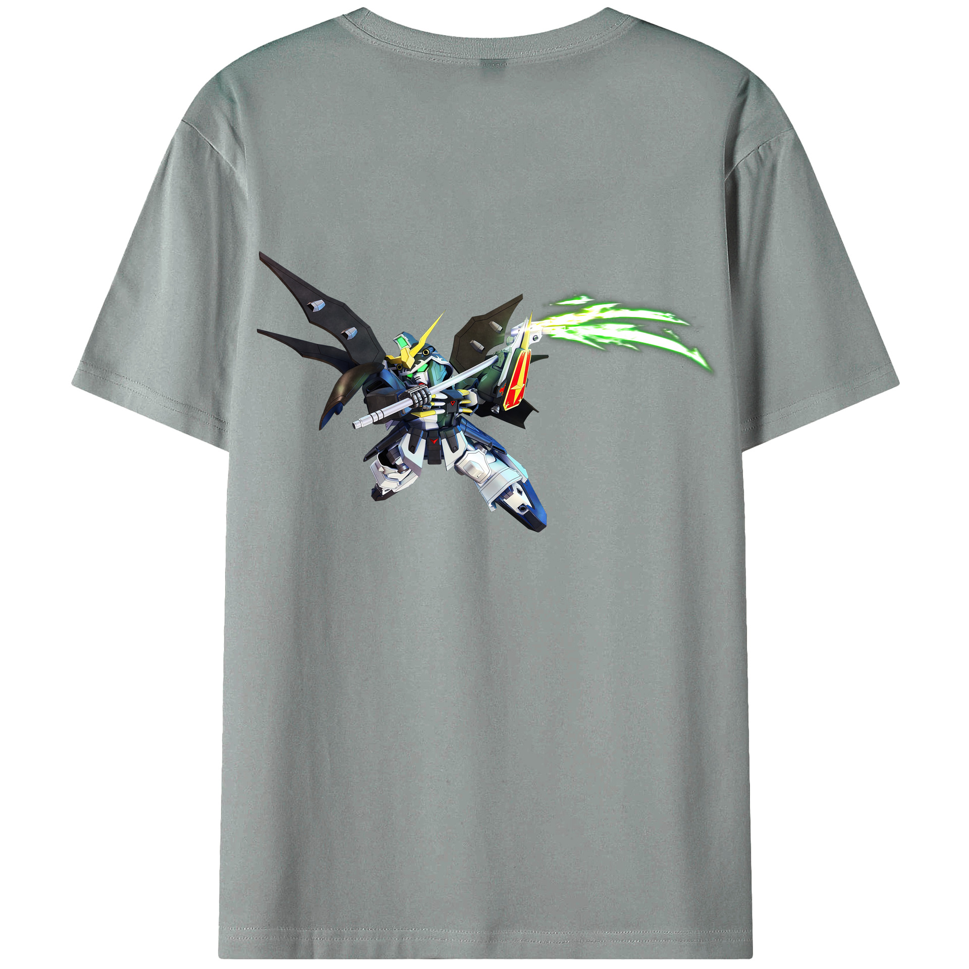 （画像用） 機動戦士ガンダム Mobile Suit Gundam 綿100％ メンズ半袖Tシャツ（バックプリント） 通気性